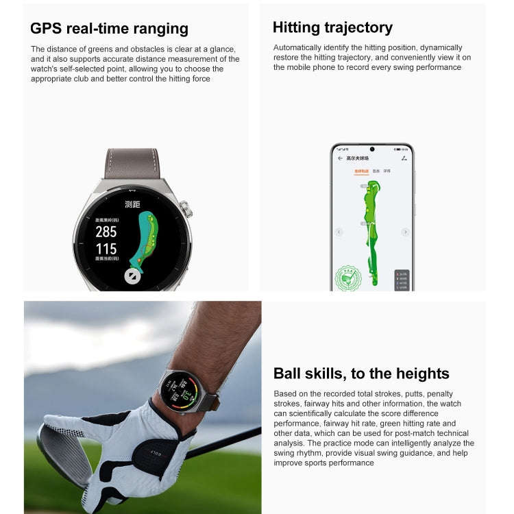 HUAWEI WATCH GT 3 Pro Titanium Smart Watch 46mm Rubber Wristband, 1.43 inch AMOLED Screen, Suppor...