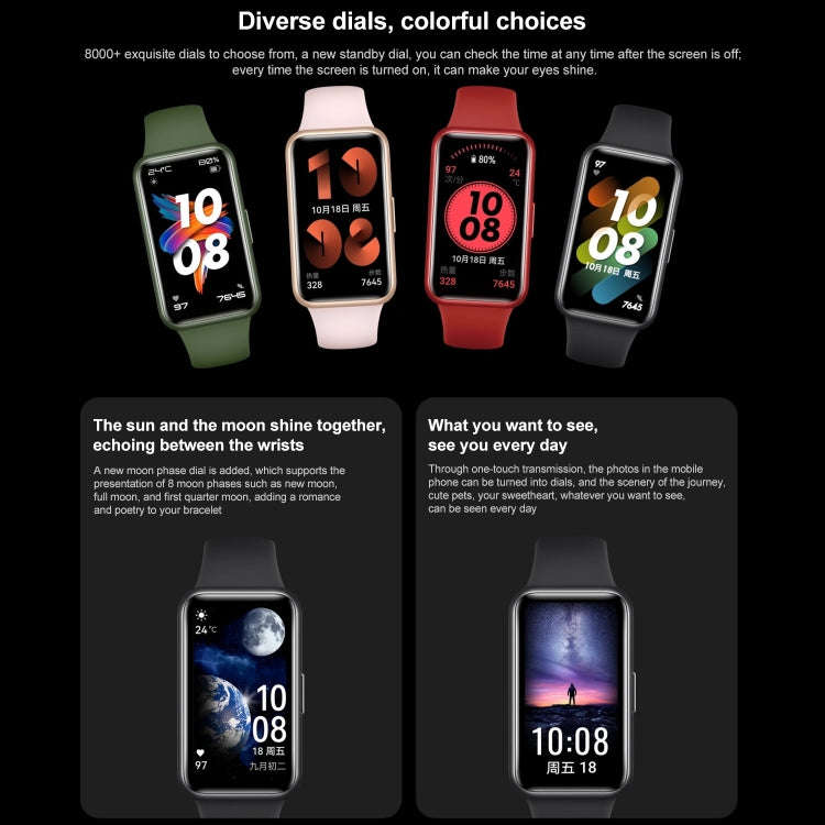 Original HUAWEI Band 7 NFC Edition, 1.47 inch AMOLED Screen Smart Watch, Support Blood Oxygen Mon...