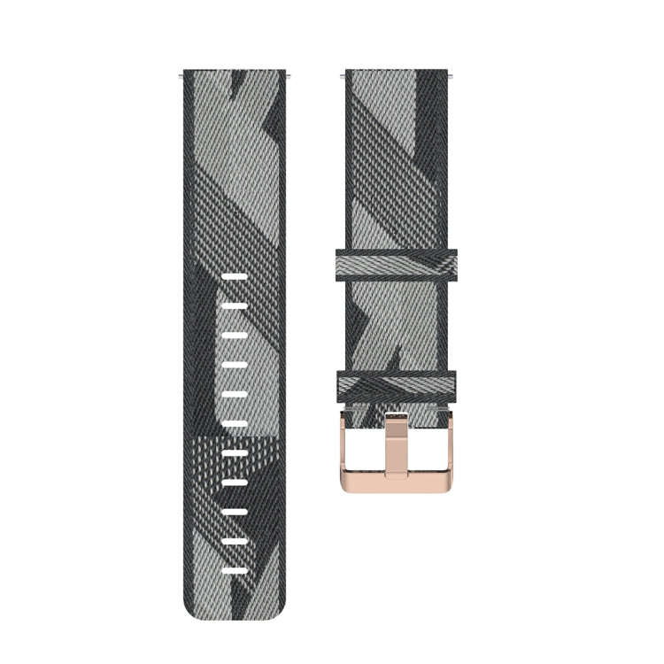 18mm Stripe Weave Nylon Wrist Strap Watch Band for Fossil Female Sport / Charter HR / Gen 4 Q Ven...