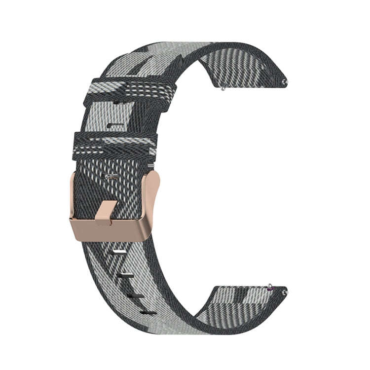 18mm Stripe Weave Nylon Wrist Strap Watch Band for Fossil Female Sport / Charter HR / Gen 4 Q Ven...