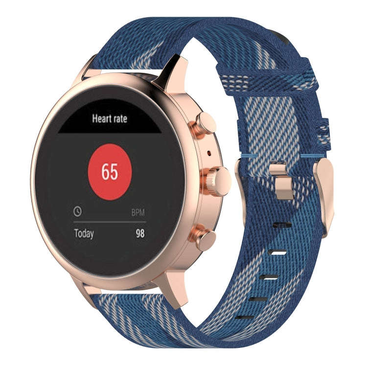 18mm Stripe Weave Nylon Wrist Strap Watch Band for Fossil Female Sport / Charter HR / Gen 4 Q Ven...