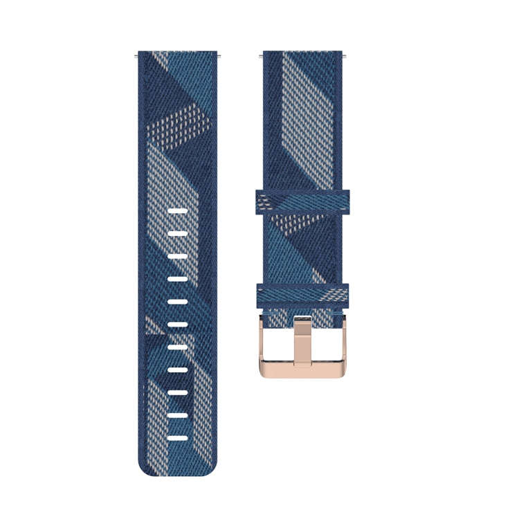 18mm Stripe Weave Nylon Wrist Strap Watch Band for Fossil Female Sport / Charter HR / Gen 4 Q Ven...