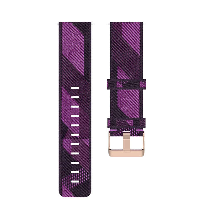 18mm Stripe Weave Nylon Wrist Strap Watch Band for Fossil Female Sport / Charter HR / Gen 4 Q Ven...