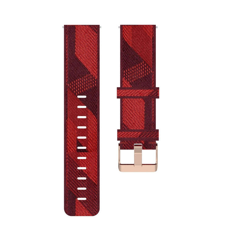 18mm Stripe Weave Nylon Wrist Strap Watch Band for Fossil Female Sport / Charter HR / Gen 4 Q Ven...