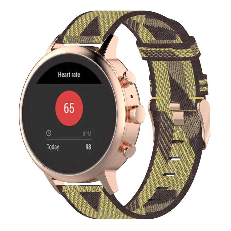 18mm Stripe Weave Nylon Wrist Strap Watch Band for Fossil Female Sport / Charter HR / Gen 4 Q Ven...