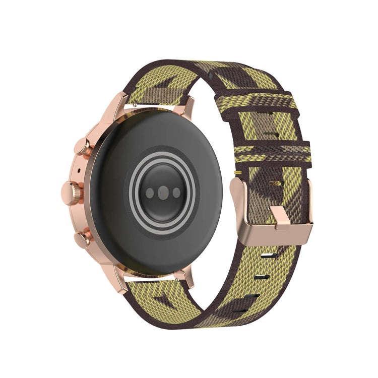 18mm Stripe Weave Nylon Wrist Strap Watch Band for Fossil Female Sport / Charter HR / Gen 4 Q Ven...