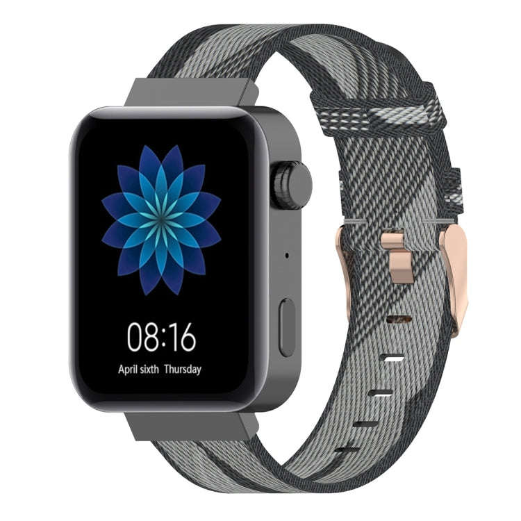18mm Stripe Weave Nylon Wrist Strap Watch Band for Xiaomi Mi Watch, Garmin Vivomove 3s / Vivoacti...