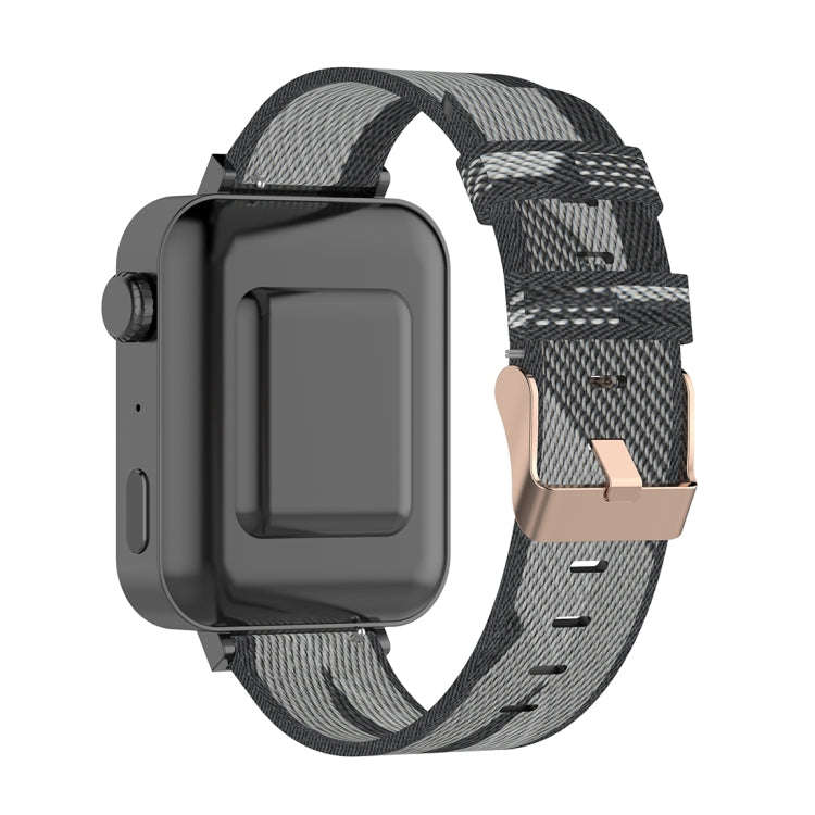 18mm Stripe Weave Nylon Wrist Strap Watch Band for Xiaomi Mi Watch, Garmin Vivomove 3s / Vivoacti...