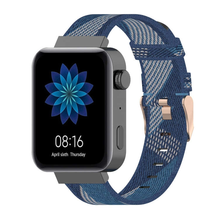 18mm Stripe Weave Nylon Wrist Strap Watch Band for Xiaomi Mi Watch, Garmin Vivomove 3s / Vivoacti...