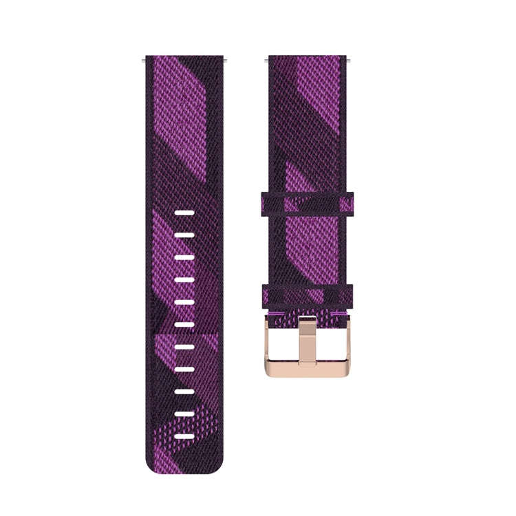 18mm Stripe Weave Nylon Wrist Strap Watch Band for Xiaomi Mi Watch, Garmin Vivomove 3s / Vivoacti...