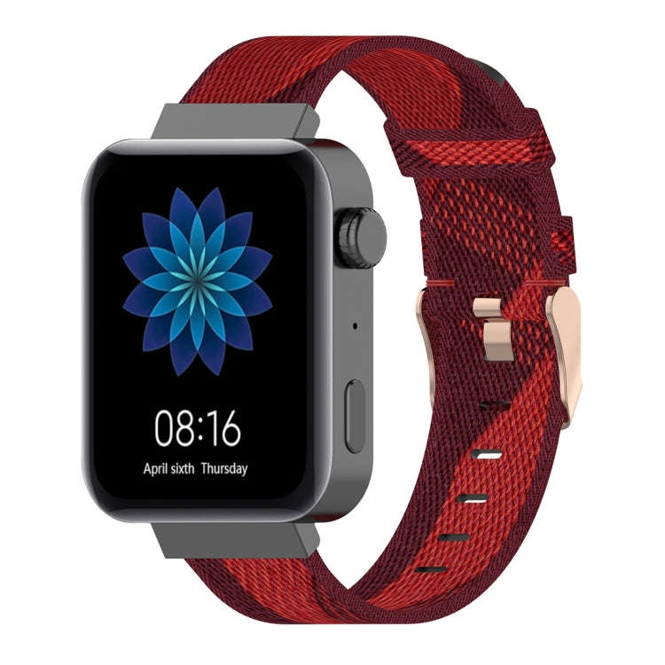 18mm Stripe Weave Nylon Wrist Strap Watch Band for Xiaomi Mi Watch, Garmin Vivomove 3s / Vivoacti...