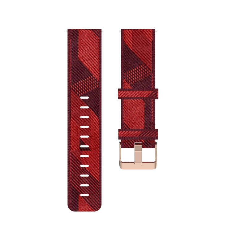 18mm Stripe Weave Nylon Wrist Strap Watch Band for Xiaomi Mi Watch, Garmin Vivomove 3s / Vivoacti...