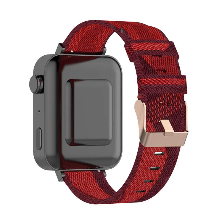 18mm Stripe Weave Nylon Wrist Strap Watch Band for Xiaomi Mi Watch, Garmin Vivomove 3s / Vivoacti...