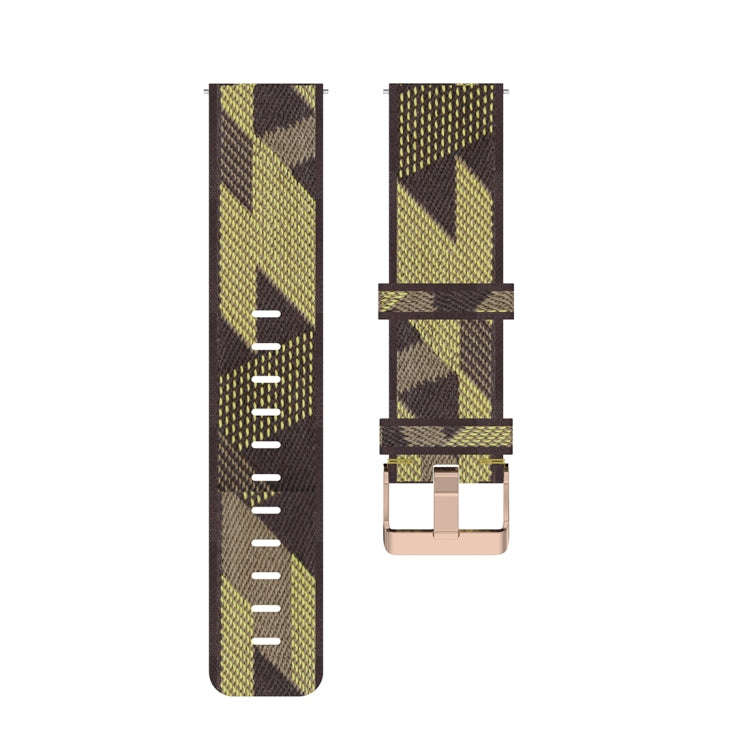 18mm Stripe Weave Nylon Wrist Strap Watch Band for Xiaomi Mi Watch, Garmin Vivomove 3s / Vivoacti...