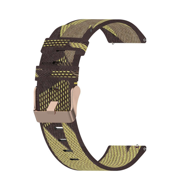 18mm Stripe Weave Nylon Wrist Strap Watch Band for Xiaomi Mi Watch, Garmin Vivomove 3s / Vivoacti...