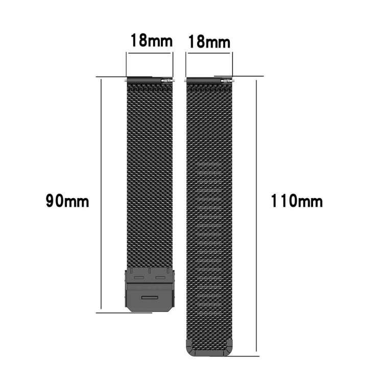 18mm Metal Mesh Wrist Strap Watch Band for Fossil Female Sport / Charter HR / Gen 4 Q Venture HR(...