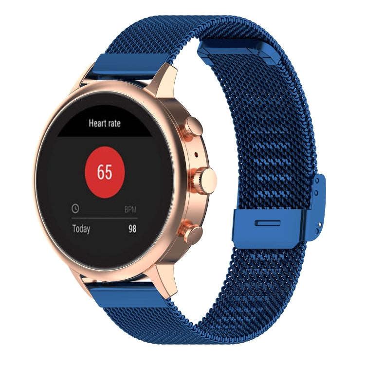 18mm Metal Mesh Wrist Strap Watch Band for Fossil Female Sport / Charter HR / Gen 4 Q Venture HR ...