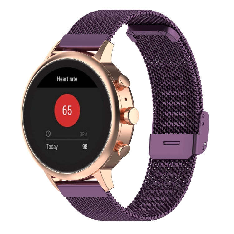 18mm Metal Mesh Wrist Strap Watch Band for Fossil Female Sport / Charter HR / Gen 4 Q Venture HR ...