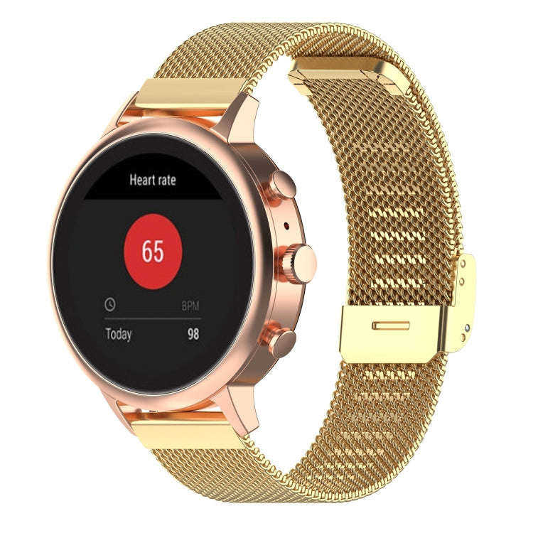 18mm Metal Mesh Wrist Strap Watch Band for Fossil Female Sport / Charter HR / Gen 4 Q Venture HR ...