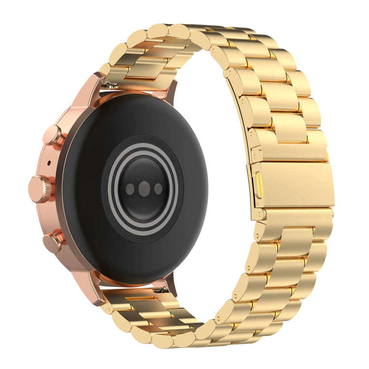 18mm Steel Wrist Strap Watch Band for Fossil Female Sport / Charter HR / Gen 4 Q Venture HR (Gold)
