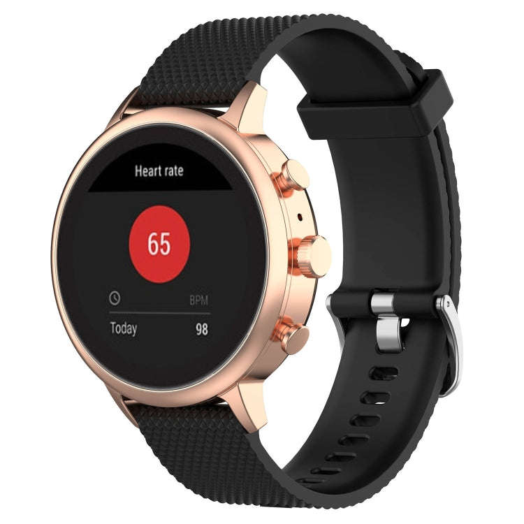 18mm Texture Silicone Wrist Strap Watch Band for Fossil Female Sport / Charter HR / Gen 4 Q Ventu...