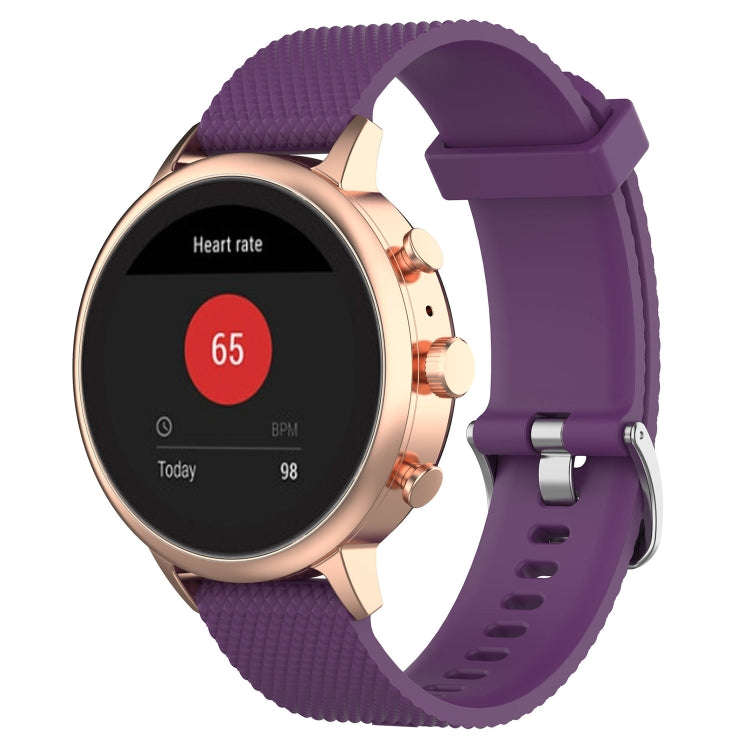 18mm Texture Silicone Wrist Strap Watch Band for Fossil Female Sport / Charter HR / Gen 4 Q Ventu...