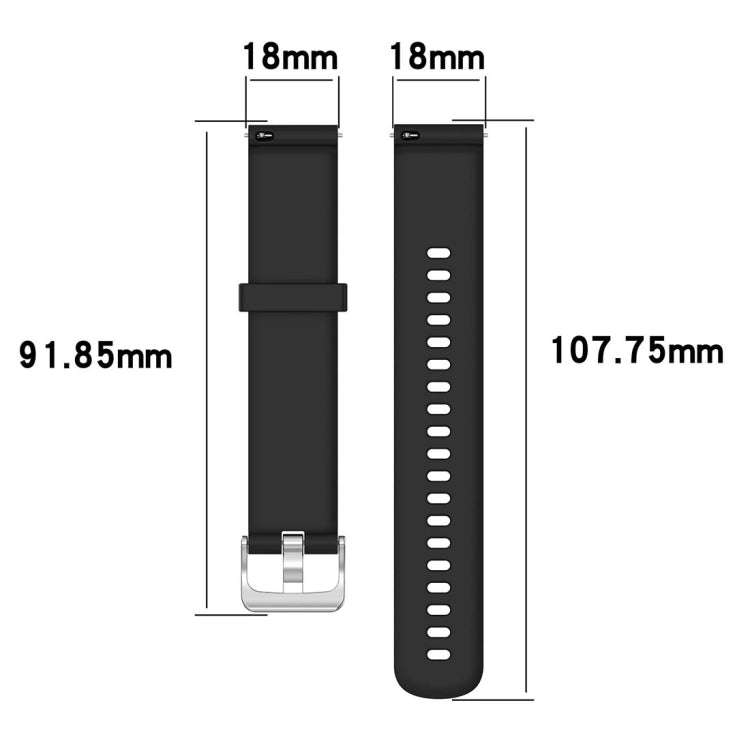 18mm Texture Silicone Wrist Strap Watch Band for Fossil Female Sport / Charter HR / Gen 4 Q Ventu...