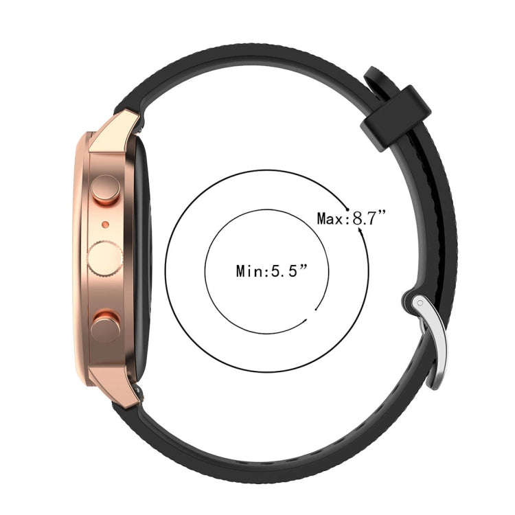 18mm Texture Silicone Wrist Strap Watch Band for Fossil Female Sport / Charter HR / Gen 4 Q Ventu...
