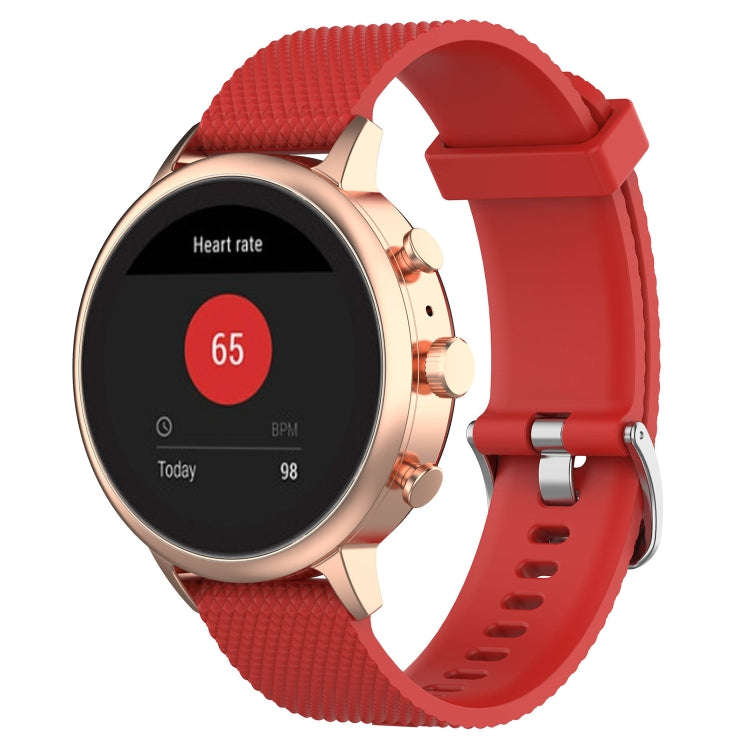 18mm Texture Silicone Wrist Strap Watch Band for Fossil Female Sport / Charter HR / Gen 4 Q Ventu...