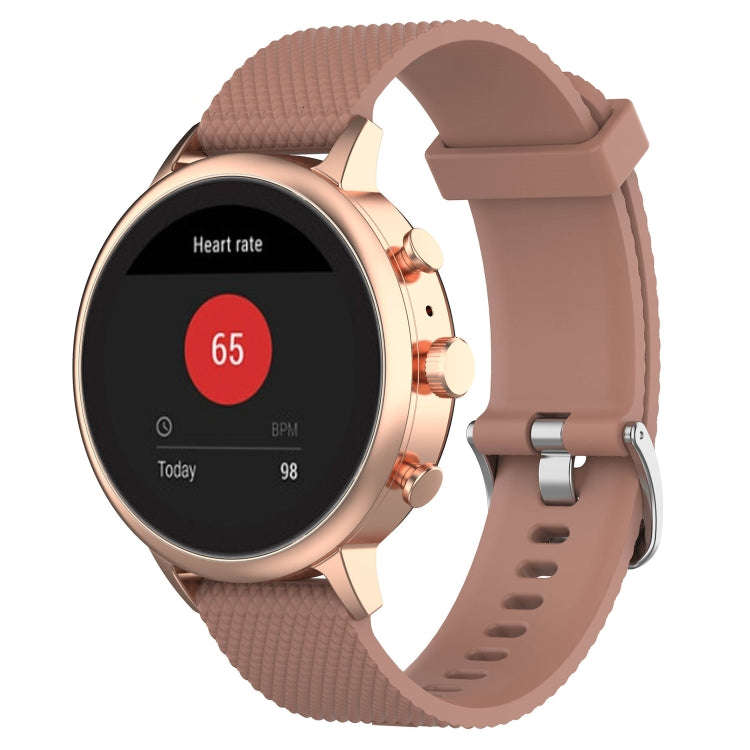 18mm Texture Silicone Wrist Strap Watch Band for Fossil Female Sport / Charter HR / Gen 4 Q Ventu...