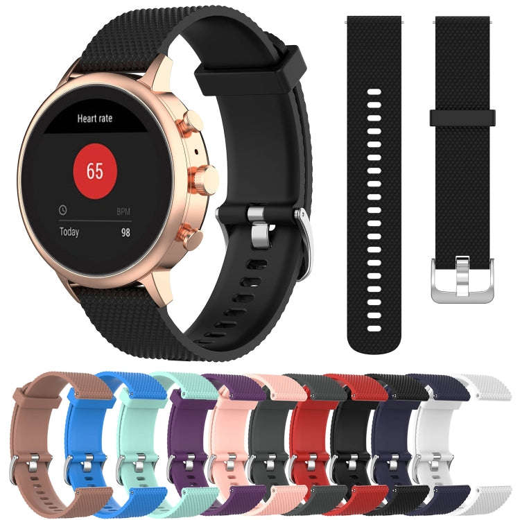 18mm Texture Silicone Wrist Strap Watch Band for Fossil Female Sport / Charter HR / Gen 4 Q Ventu...