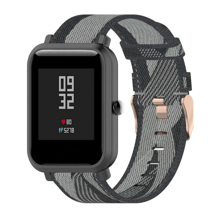 20mm Stripe Weave Nylon Wrist Strap Watch Band for Huami Amazfit GTR 42mm / GTS / BIP / BIP Lite(...