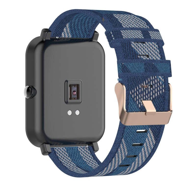 20mm Stripe Weave Nylon Wrist Strap Watch Band for Huami Amazfit GTR 42mm / GTS / BIP / BIP Lite(...