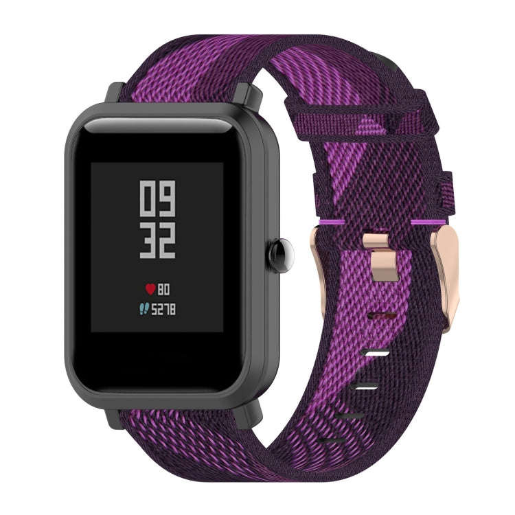 20mm Stripe Weave Nylon Wrist Strap Watch Band for Huami Amazfit GTR 42mm / GTS / BIP / BIP Lite(...