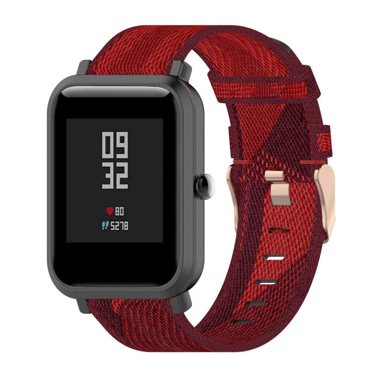 20mm Stripe Weave Nylon Wrist Strap Watch Band for Huami Amazfit GTR 42mm / GTS / BIP / BIP Lite(...