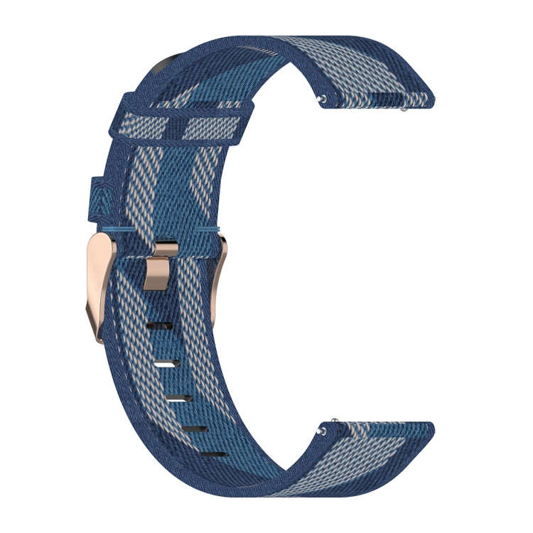 20mm Stripe Weave Nylon Wrist Strap Watch Band for Garmin Venu, Vivomove 3, Vivoactive 3, Forerun...