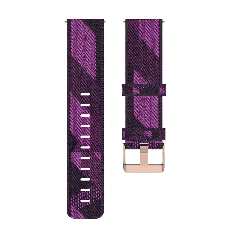 20mm Stripe Weave Nylon Wrist Strap Watch Band for Garmin Venu, Vivomove 3, Vivoactive 3, Forerun...