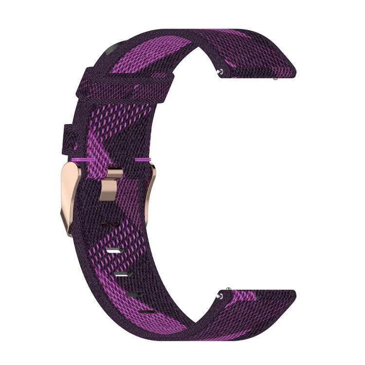 20mm Stripe Weave Nylon Wrist Strap Watch Band for Garmin Venu, Vivomove 3, Vivoactive 3, Forerun...