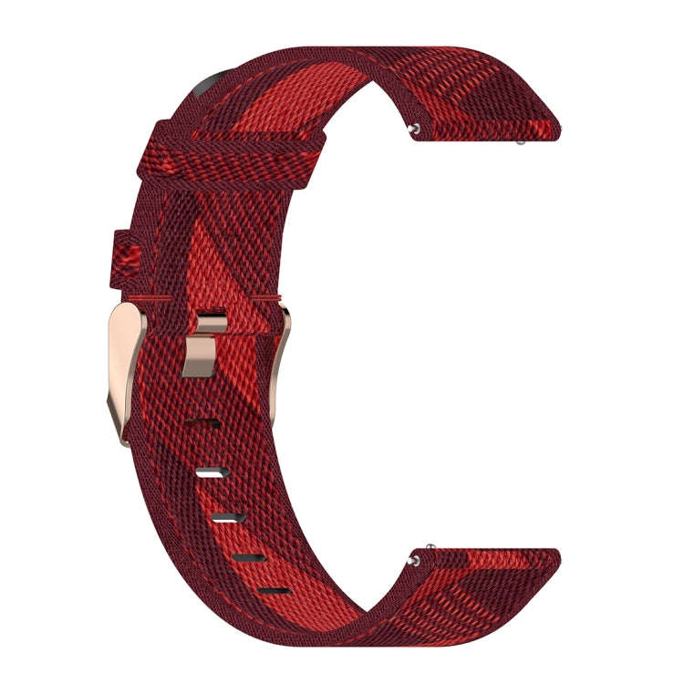 20mm Stripe Weave Nylon Wrist Strap Watch Band for Garmin Venu, Vivomove 3, Vivoactive 3, Forerun...