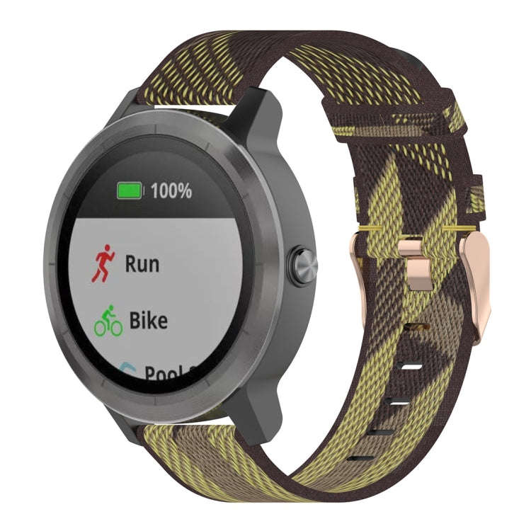 20mm Stripe Weave Nylon Wrist Strap Watch Band for Garmin Venu, Vivomove 3, Vivoactive 3, Forerun...