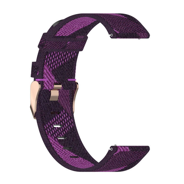 20mm Stripe Weave Nylon Wrist Strap Watch Band for Huawei GT 2 42mm / Honor Magic Watch 2 42mm(Pu...