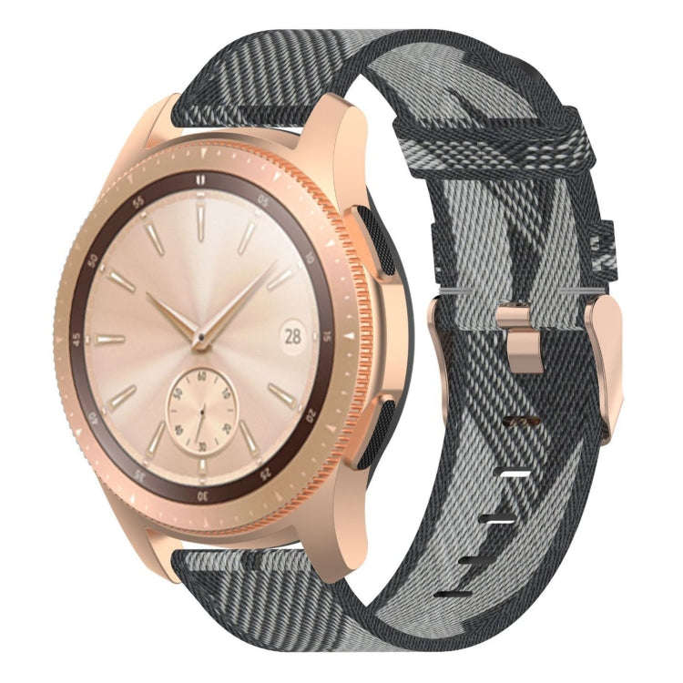 20mm Stripe Weave Nylon Wrist Strap Watch Band for Galaxy Watch 42mm, Galaxy Active / Active 2, G...