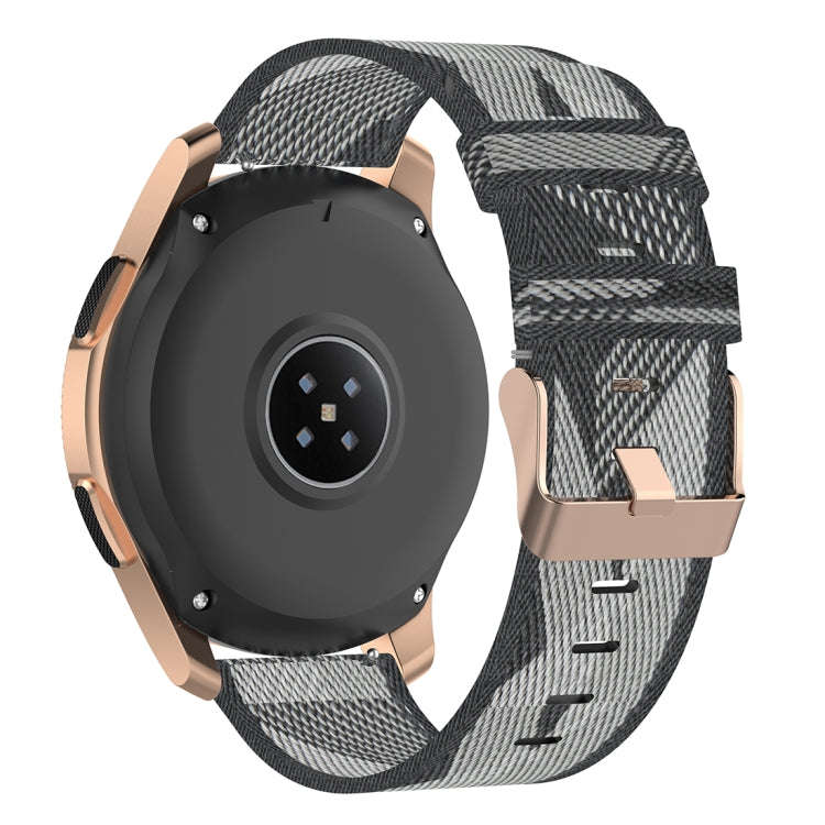 20mm Stripe Weave Nylon Wrist Strap Watch Band for Galaxy Watch 42mm, Galaxy Active / Active 2, G...