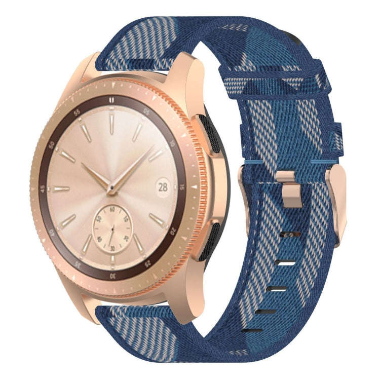 20mm Stripe Weave Nylon Wrist Strap Watch Band for Galaxy Watch 42mm, Galaxy Active / Active 2, G...