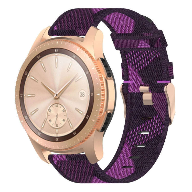 20mm Stripe Weave Nylon Wrist Strap Watch Band for Galaxy Watch 42mm, Galaxy Active / Active 2, G...