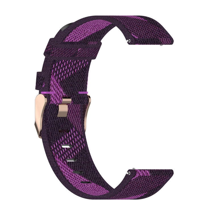 20mm Stripe Weave Nylon Wrist Strap Watch Band for Galaxy Watch 42mm, Galaxy Active / Active 2, G...
