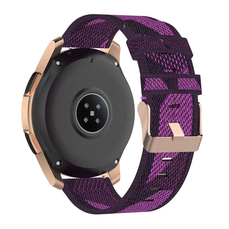 20mm Stripe Weave Nylon Wrist Strap Watch Band for Galaxy Watch 42mm, Galaxy Active / Active 2, G...