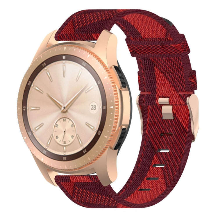 20mm Stripe Weave Nylon Wrist Strap Watch Band for Galaxy Watch 42mm, Galaxy Active / Active 2, G...