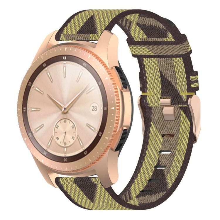 20mm Stripe Weave Nylon Wrist Strap Watch Band for Galaxy Watch 42mm, Galaxy Active / Active 2, G...