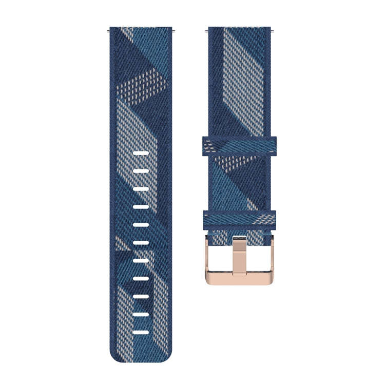22mm Stripe Weave Nylon Wrist Strap Watch Band for Fossil Hybrid Smartwatch HR, Male Gen 4 Explor...